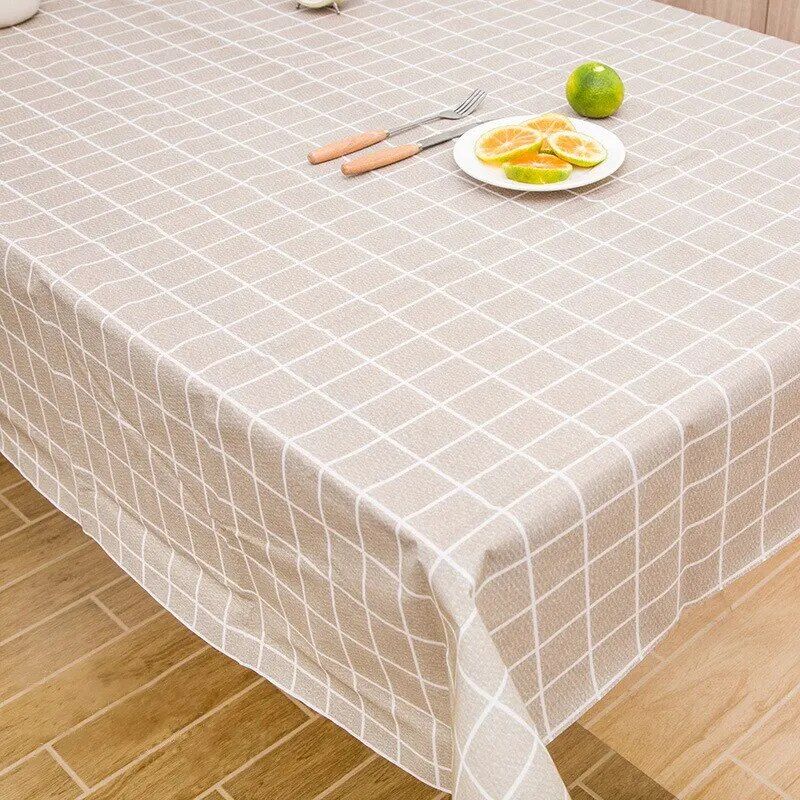 Elegant Plaid Waterproof & Oil-Proof PVC Tablecloth for Home and Events