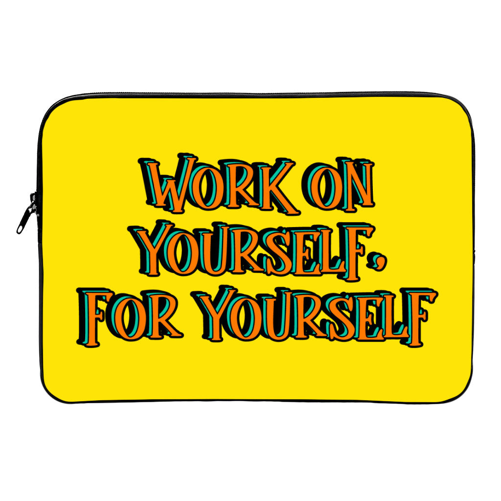 Work on Yourself MacBook Air 14" Sleeve - Cool Laptop Sleeve - Quote MacBook Sleeve