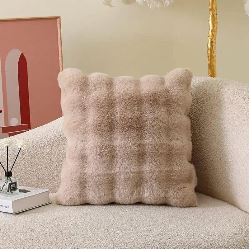 Luxurious Plush Square Cushion Cover 45x45cm