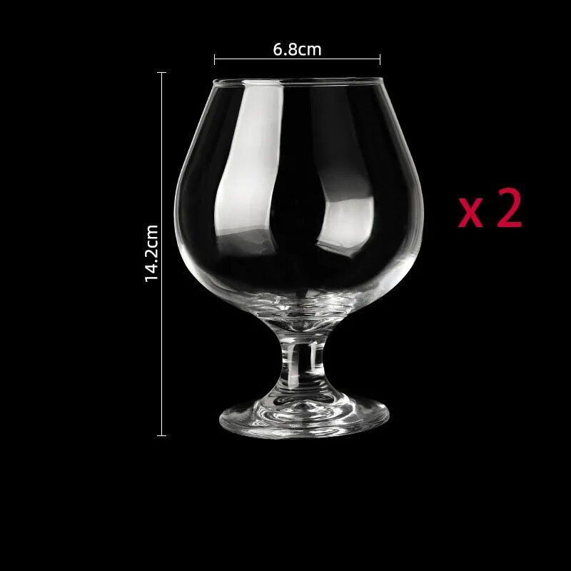 Elegant 2-Piece Glass Wine & Whiskey Cup Set - Versatile for All Beverages