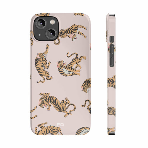 Leopard with Roses Slim Case for iPhone 14 Series