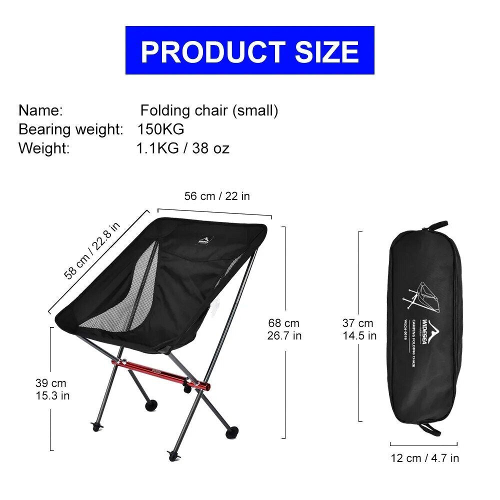 Portable Folding Chair for Camping, Fishing, and Beach Relaxation