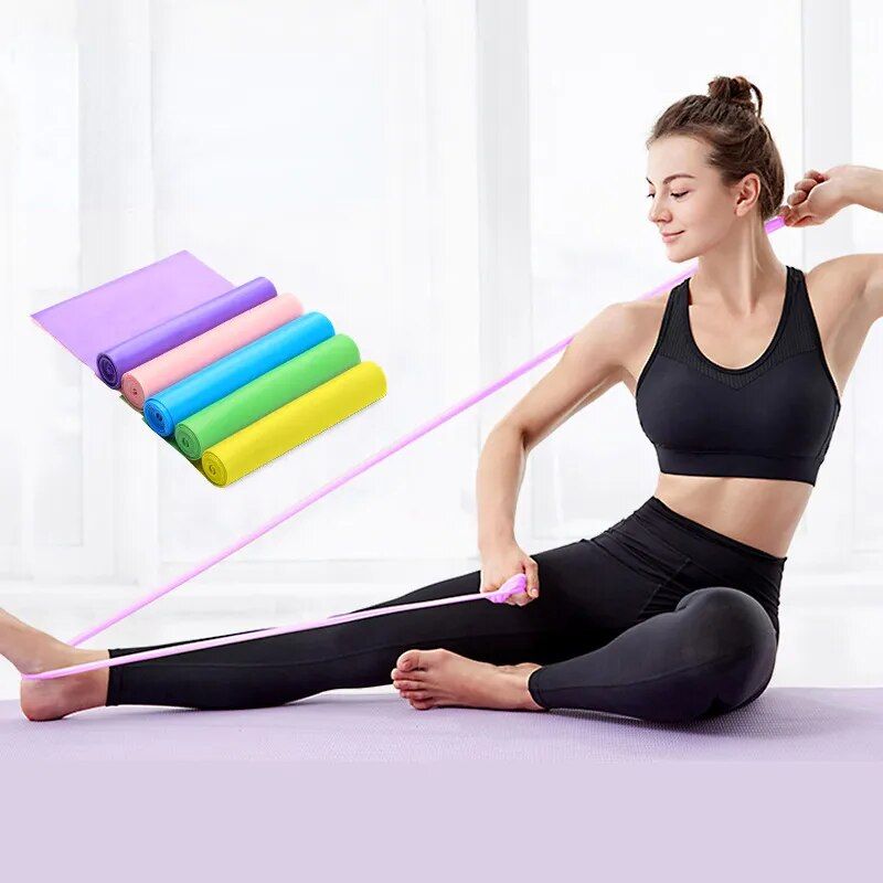 Versatile Stretch Resistance Bands for Home Gym, Yoga, and Fitness - Durable, Eco-Friendly Elastic Set