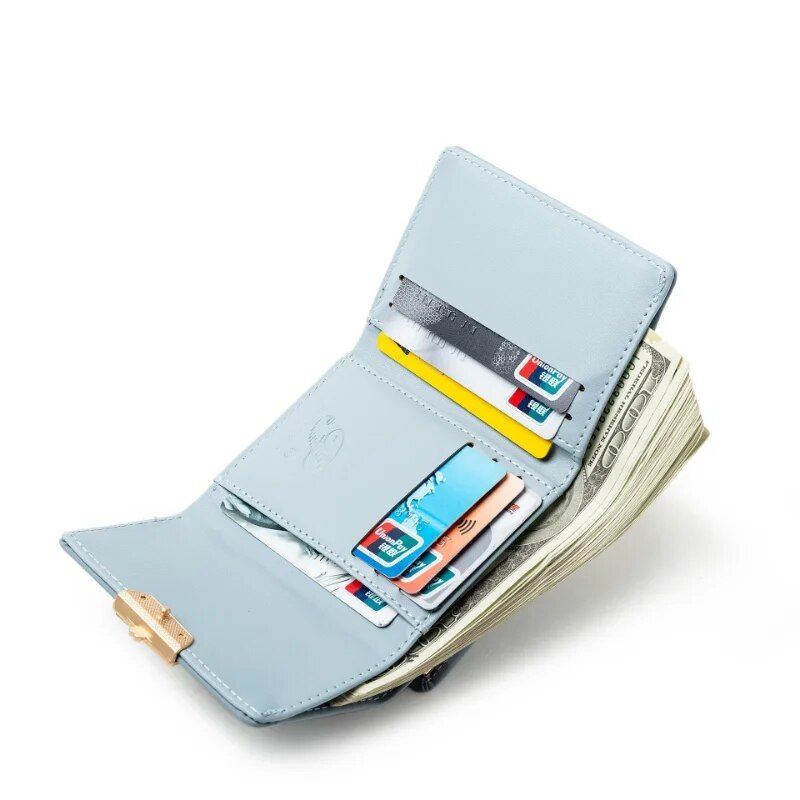 Compact Multifunctional Women's Wallet with Coin Pocket and Card Holder