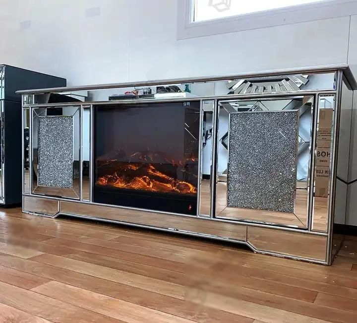 Elegant Mirrored TV Stand