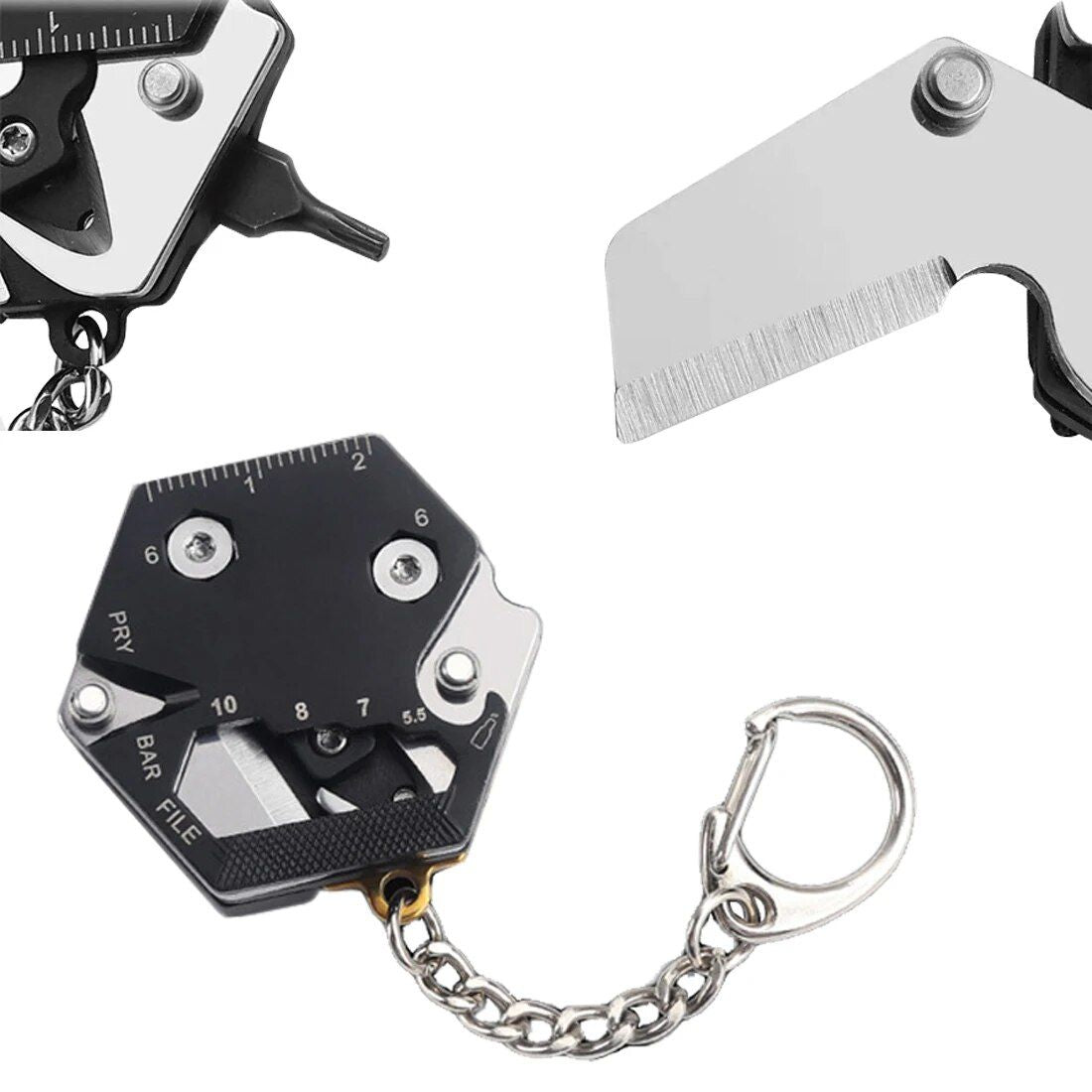 Hexagonal Multitool Keychain