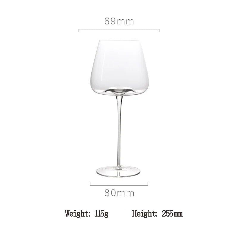 Luxury European Crystal Wine Glasses - Handcrafted, Lead-Free Bordeaux Tasting Cups