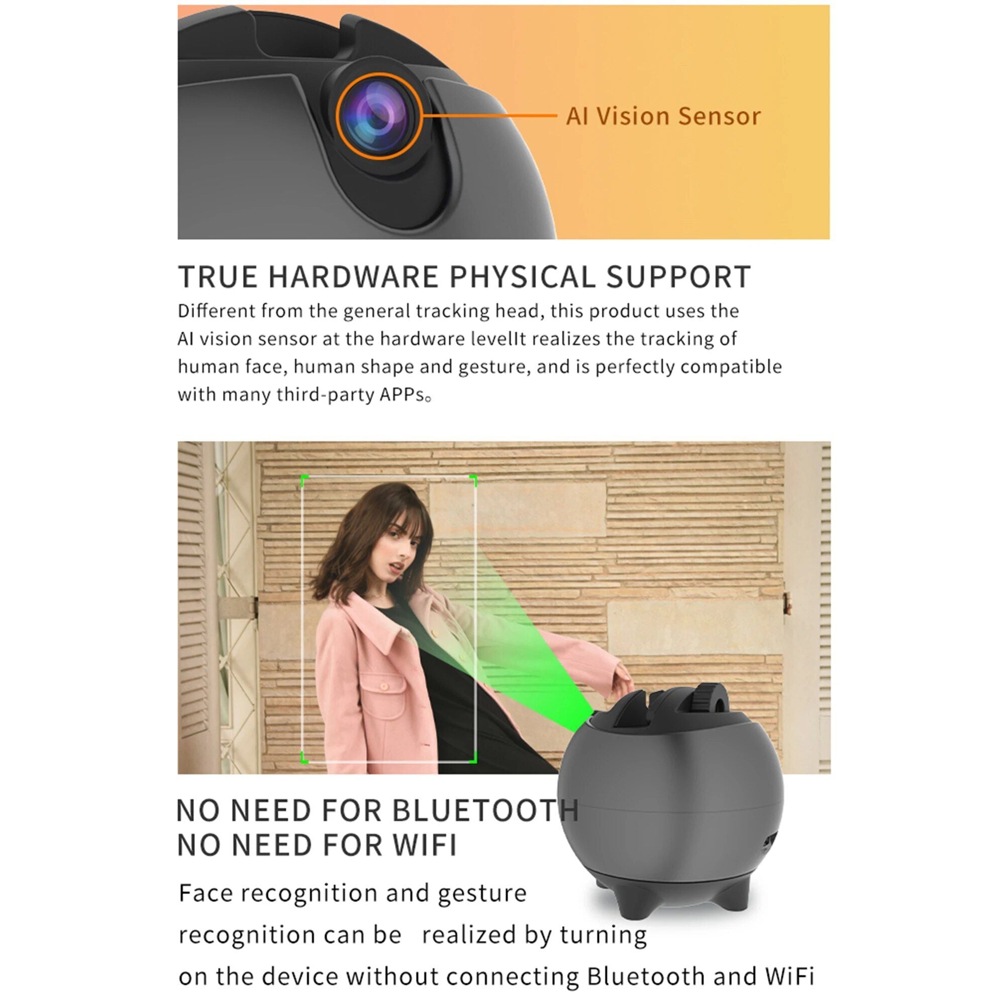 360° Smart Auto-Tracking Camera Tripod