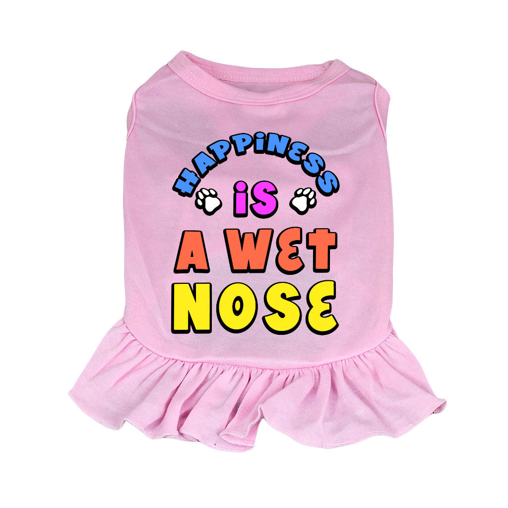 Happiness Is a Wet Nose Dog Sundress - Colorful Dog Dress Shirt - Quote Dog Clothing