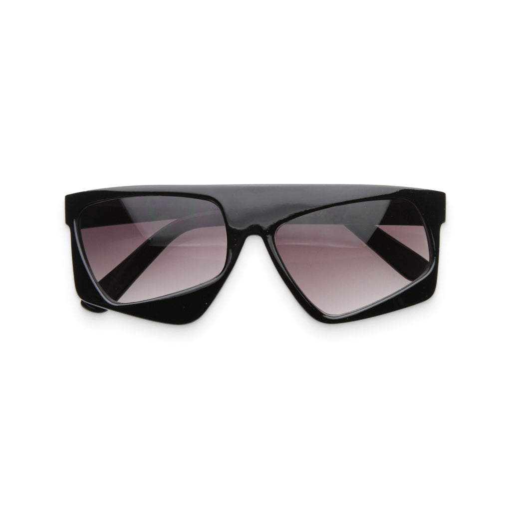 Black Asymmetric Retro Sunglasses