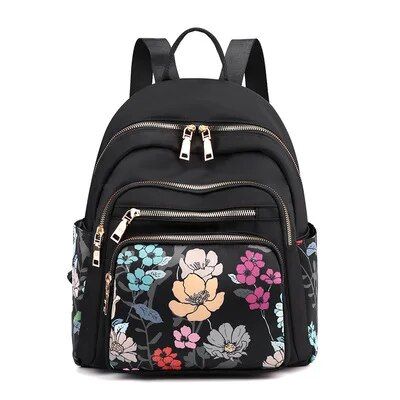 2023 Trendy Floral Print Nylon Backpack for Women