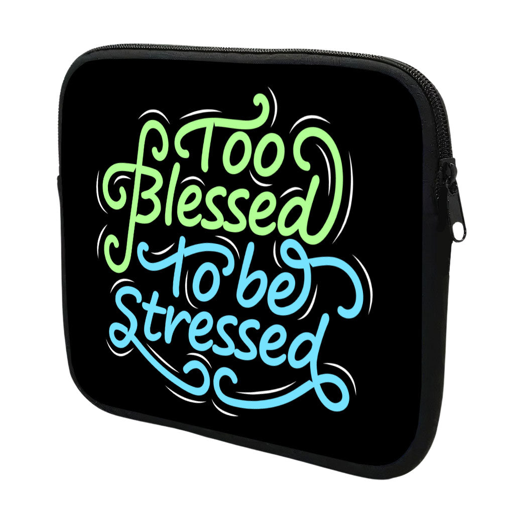 Too Blessed to Be Stressed MacBook Air 14" Two-Sided Sleeve - Funny Laptop Sleeve - Creative MacBook Sleeve