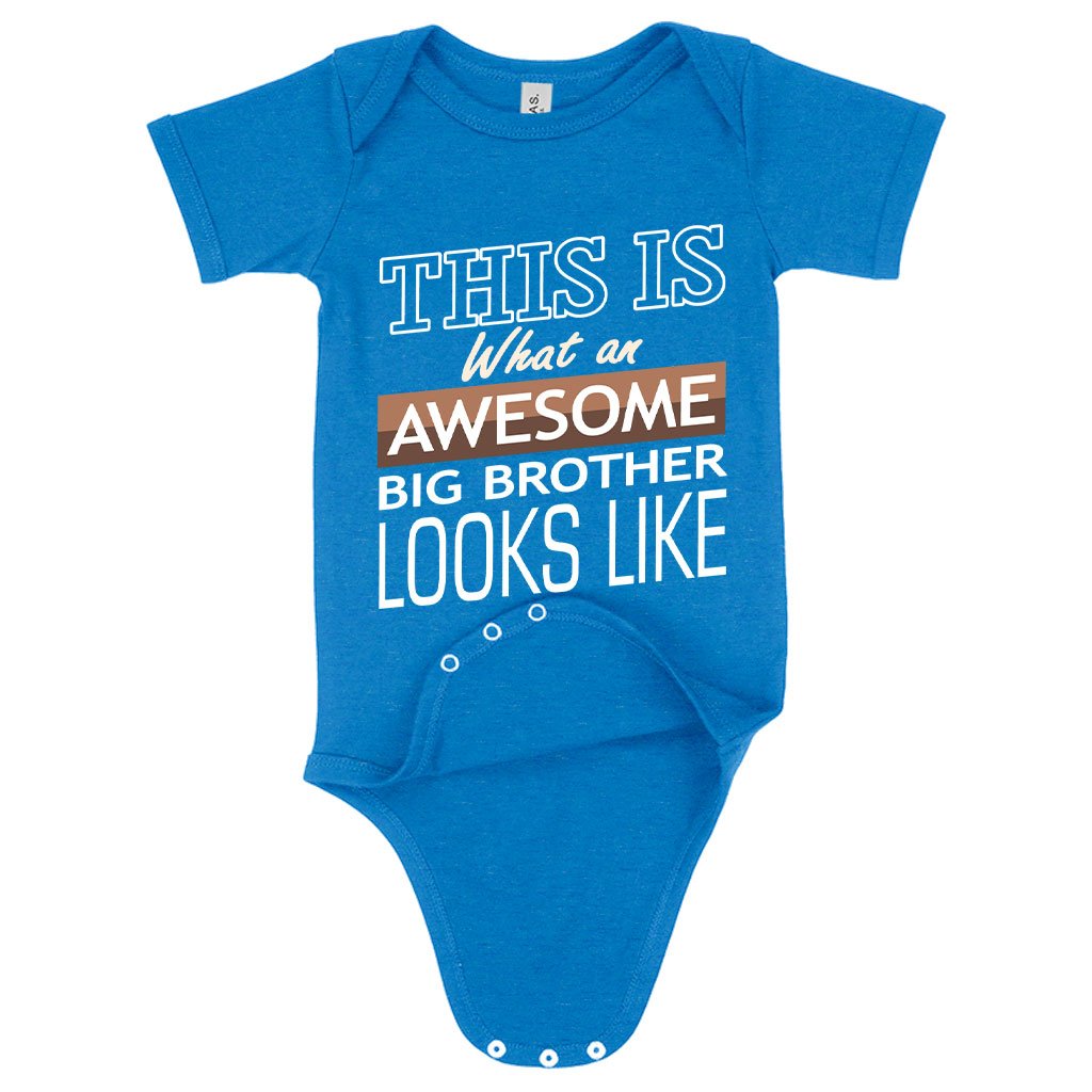 Baby Jersey Awesome Big Brother Onesie - I'm the Big Brother Onesie - Funny Family Onesie