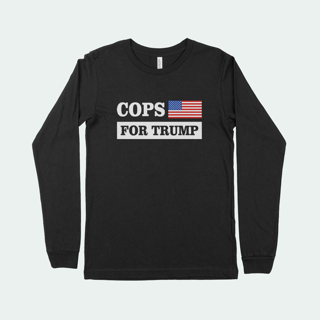 Long Sleeve Cops for Trump T-Shirt - President Trump T-Shirts