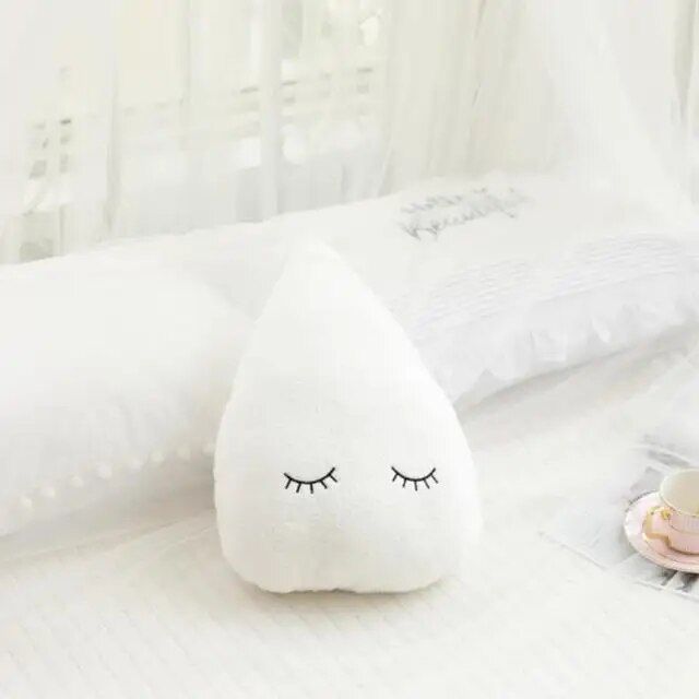 Nice Stuffed Cloud Moon Star Raindrop Plush Pillow