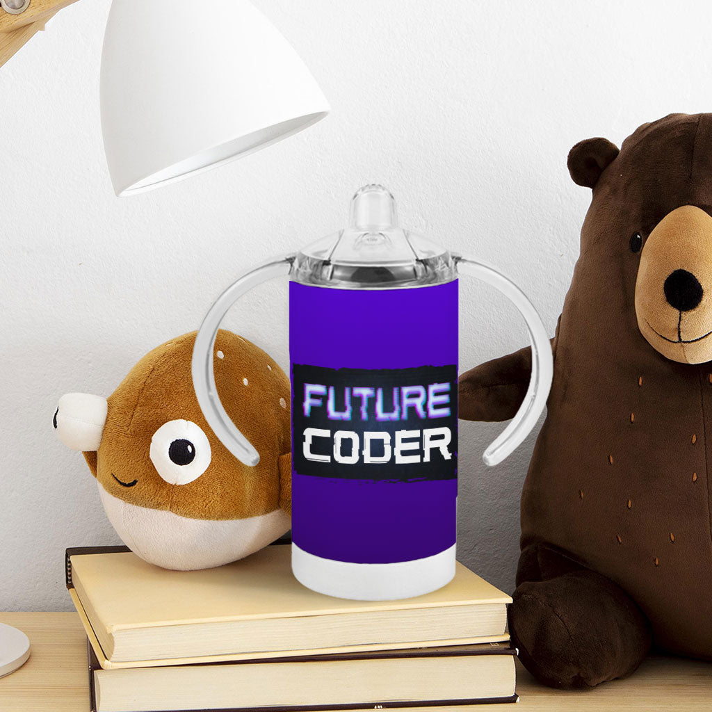 Coder Sippy Cup - Funny Design Baby Sippy Cup - Graphic Sippy Cup