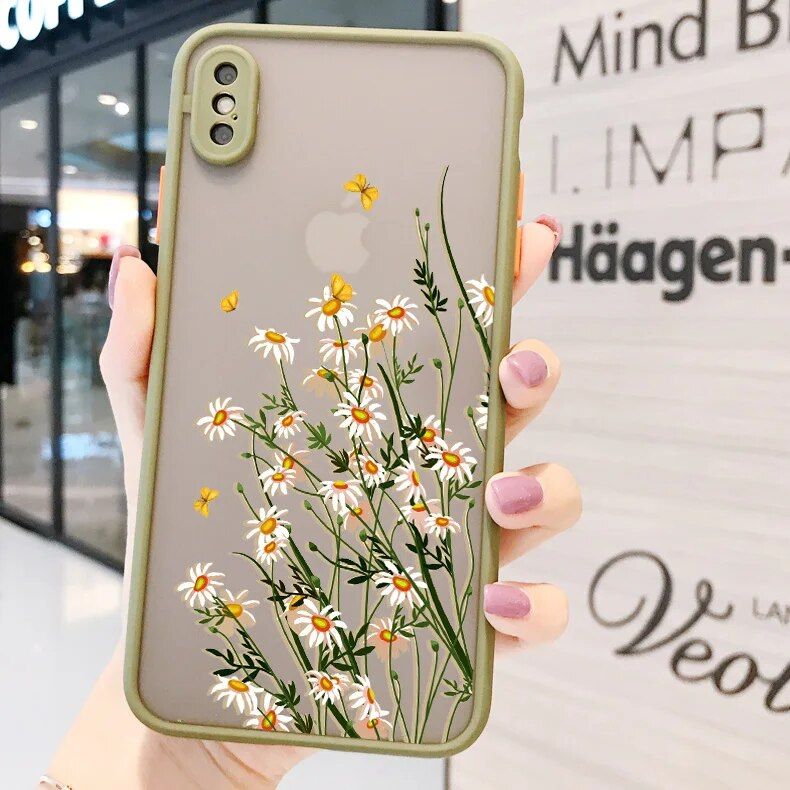 Lavender Butterfly Higan Flower Shockproof Phone Case for Various iPhone Models