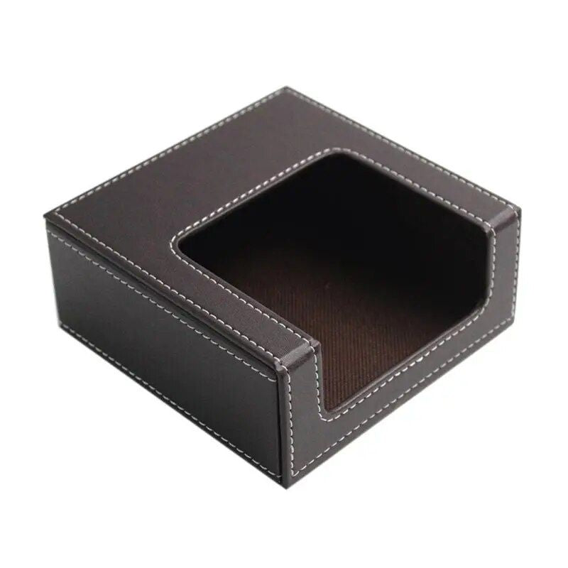 Elegant PU Leather Square Napkin Holder - Modern Tissue Dispenser for Home & Office Decor