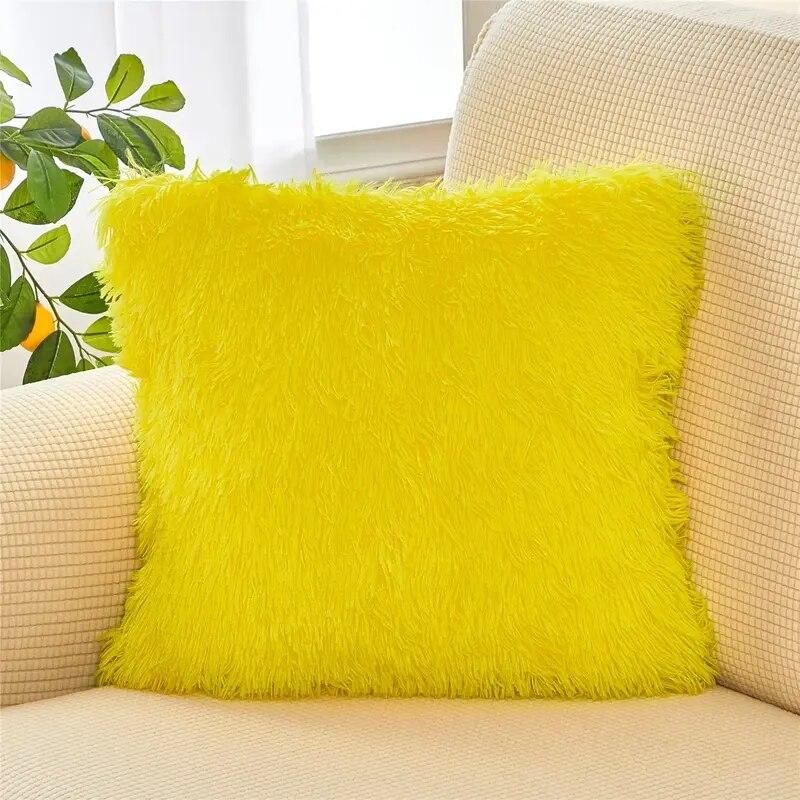 Luxurious Plush Fur Cushion Cover