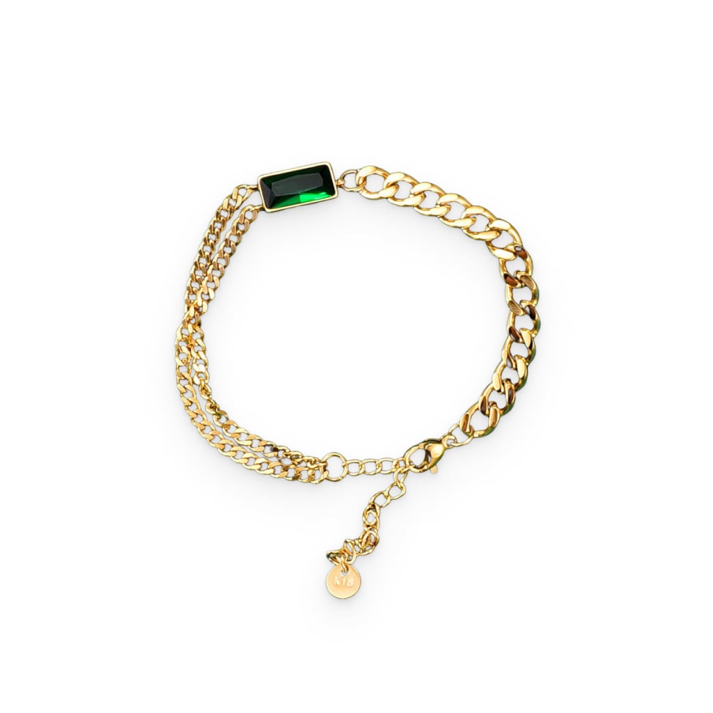 Emerald Charm Bracelet