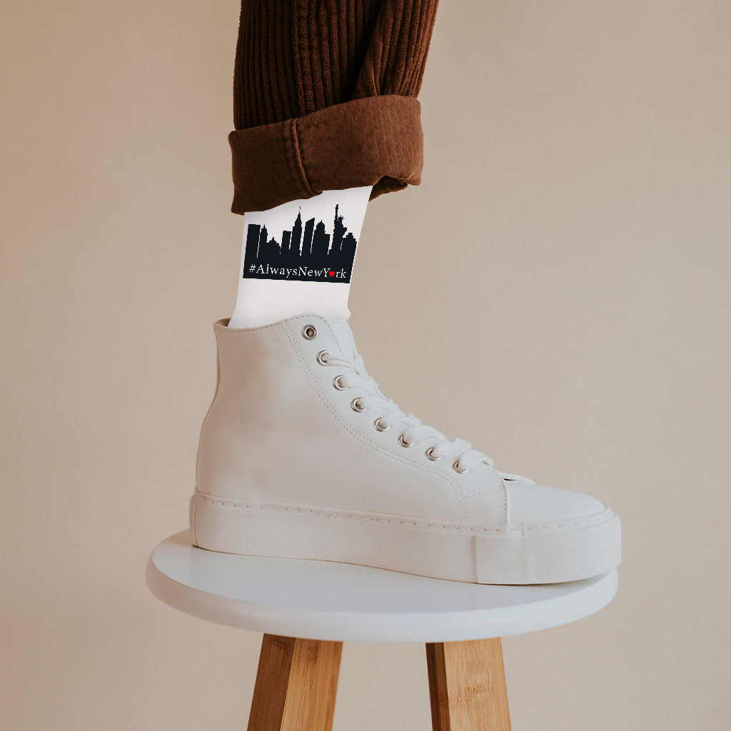 City Design Socks - Cool Novelty Socks - Cityscape Crew Socks