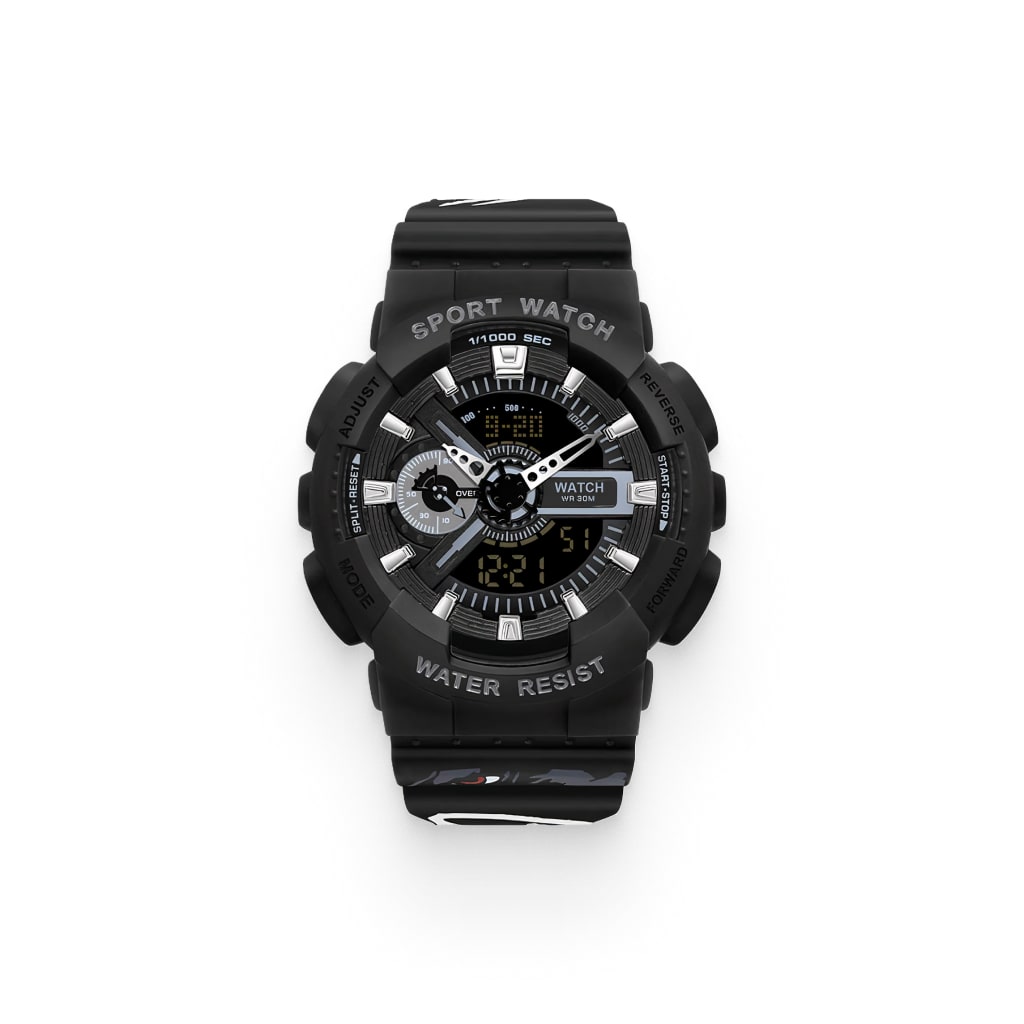 Men’s Black Digital Sports Watch