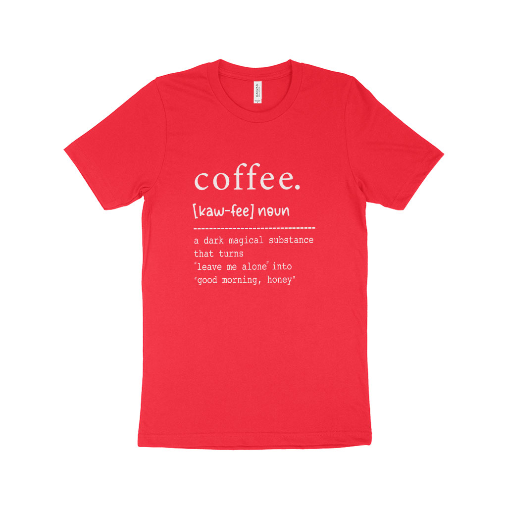 Coffee Definition Unisex Jersey T-Shirt Made in USA