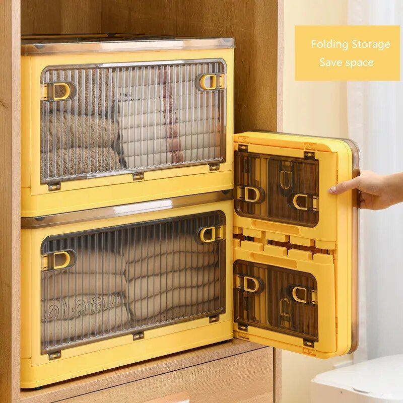 Multi-Purpose Folding Storage Box with Lid: Ideal for Home and Car Organization