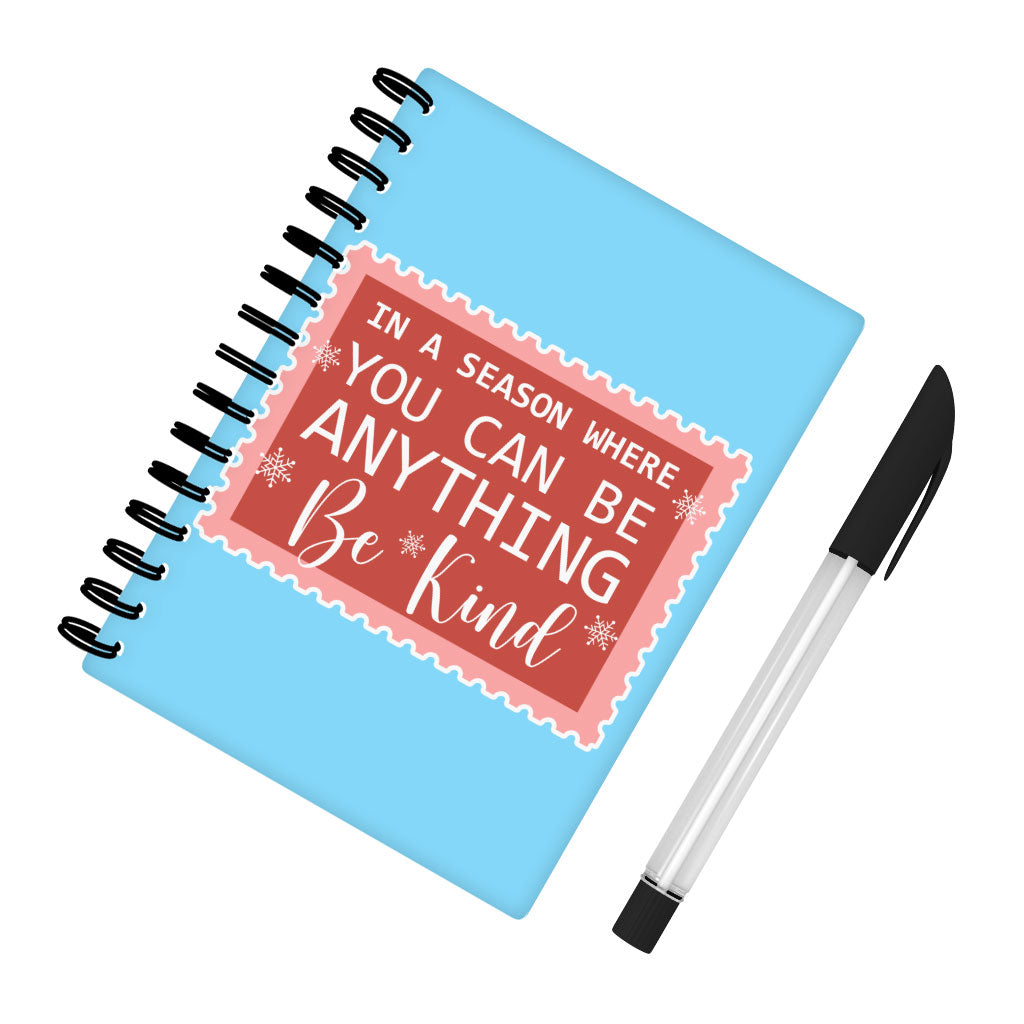 Be Kind Spiral Notebook - Christmas Quotes Notebook - X-mas Notebook