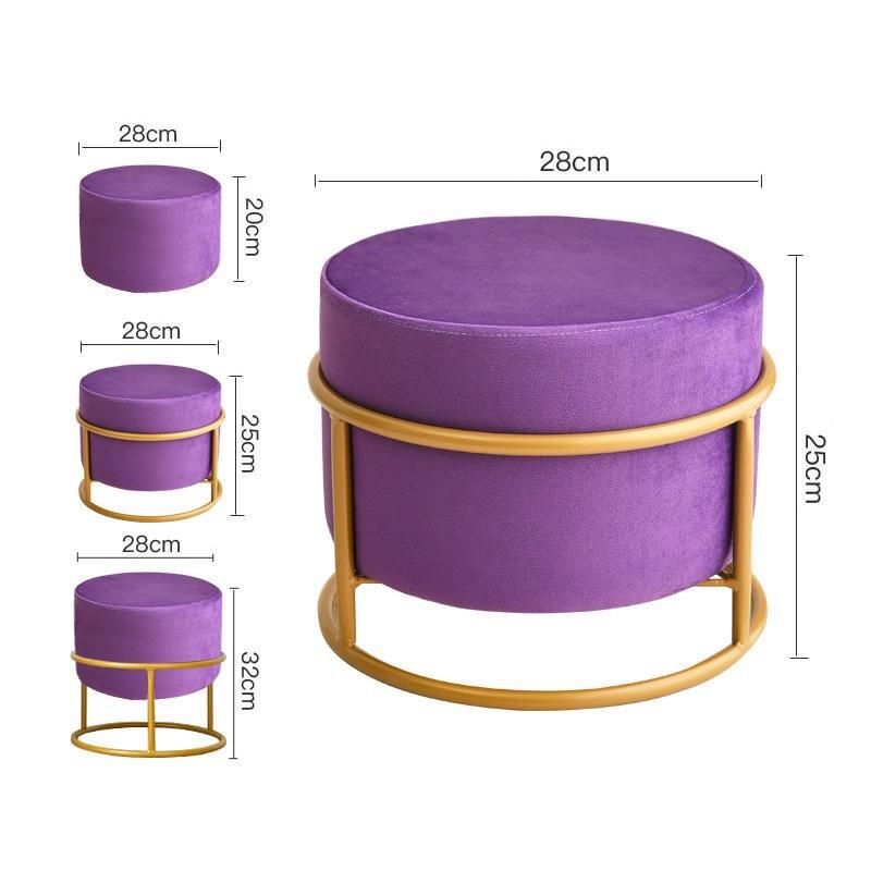 Adjustable Nordic Luxury Flannel Stool