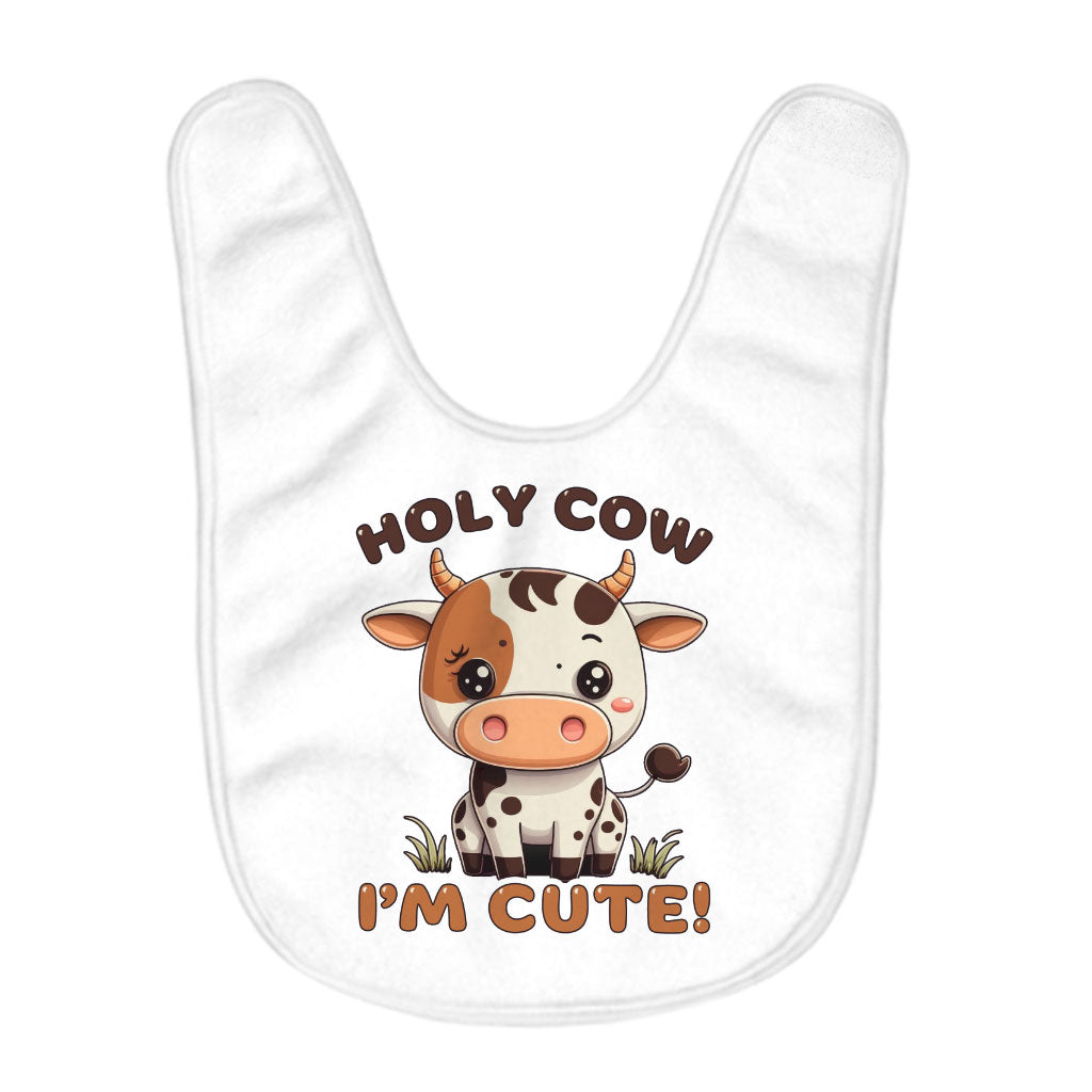 Holy Cow Baby Bibs - Kawaii Baby Feeding Bibs - Cartoon Bibs for Eating