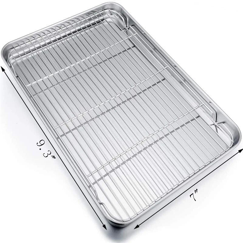 304 Stainless Steel Baking Tray with Cooling Rack