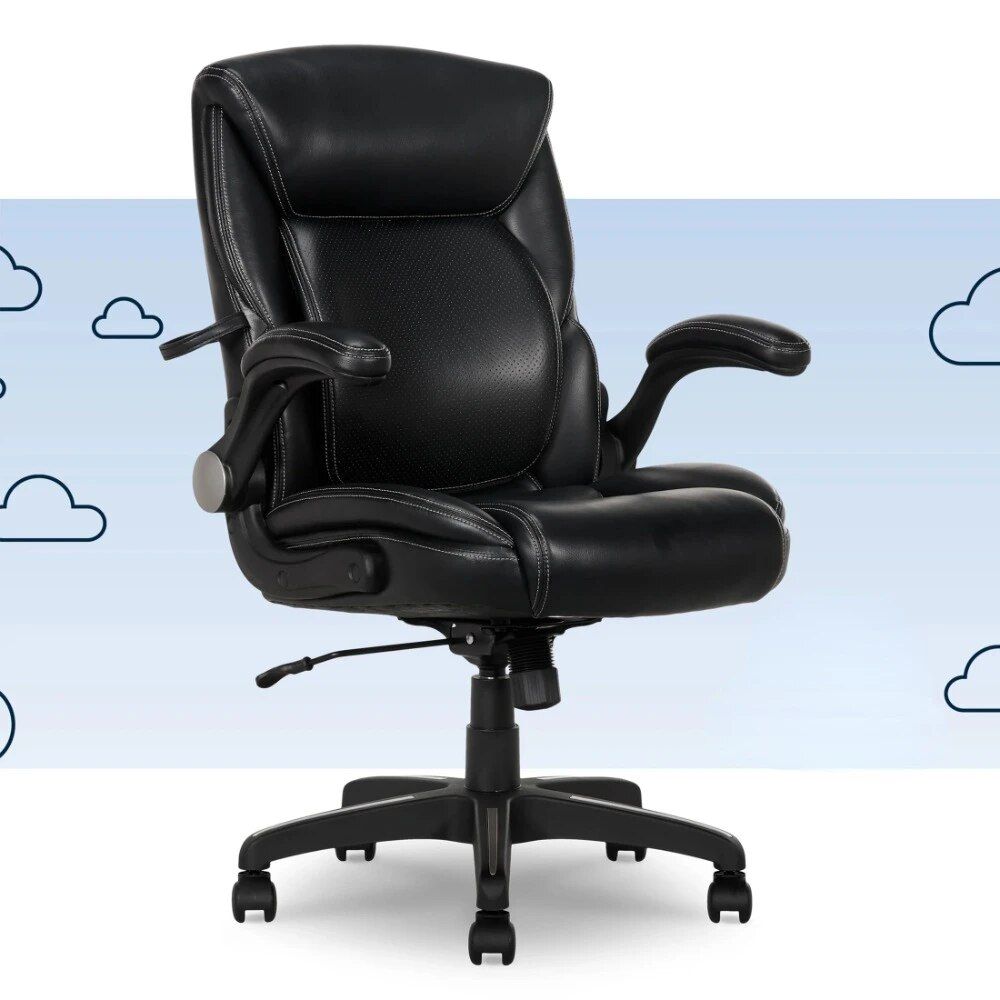 Luxurious Air Lumbar Leather Office Chair: Ergonomic, Adjustable, and Rotatable