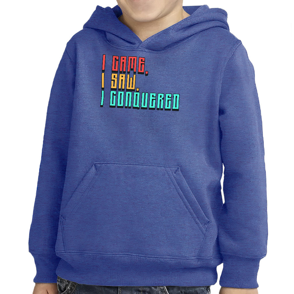 I Came I Saw I Conquered Toddler Pullover Hoodie - Cool Sponge Fleece Hoodie - Best Selling Hoodie for Kids