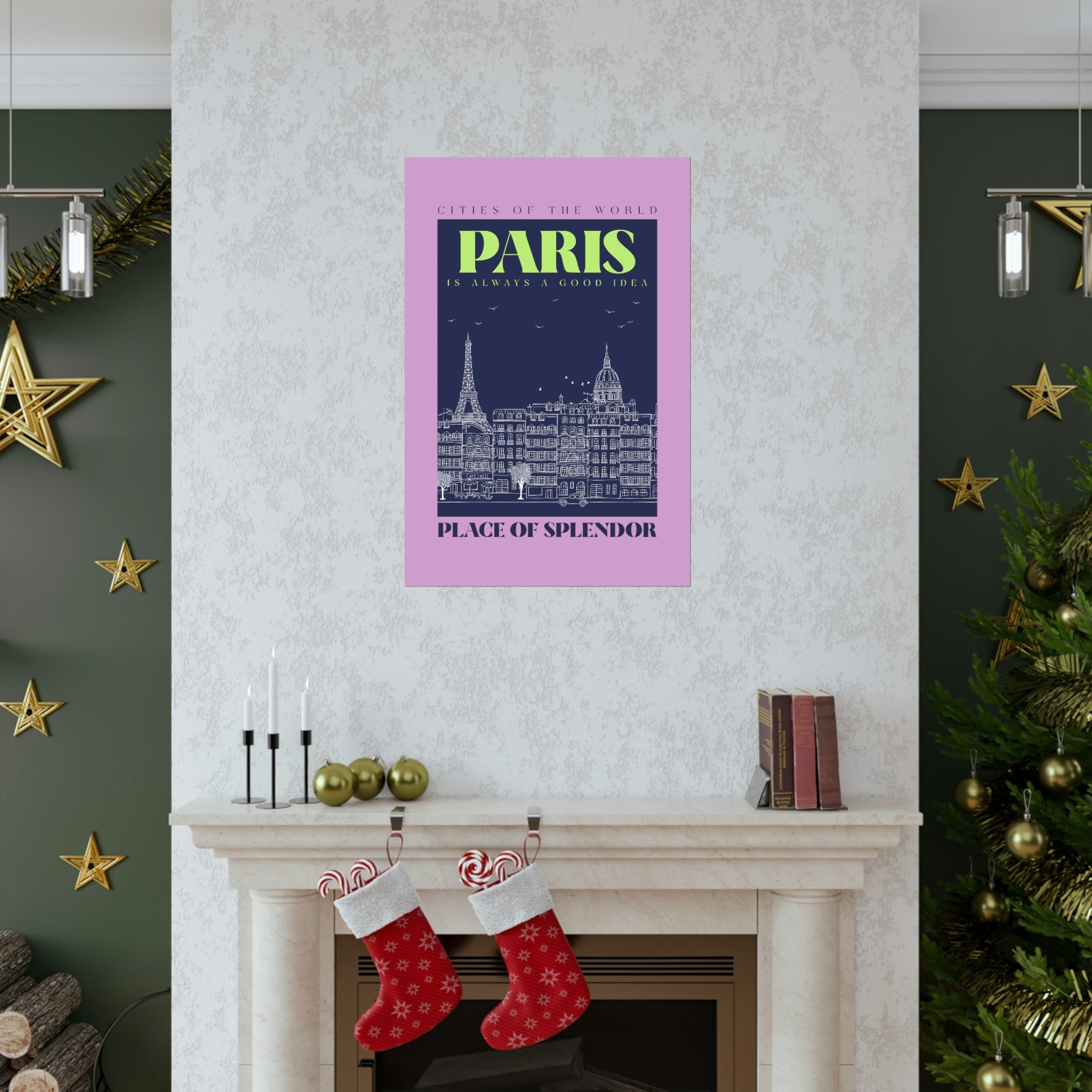 Paris City Outline Poster