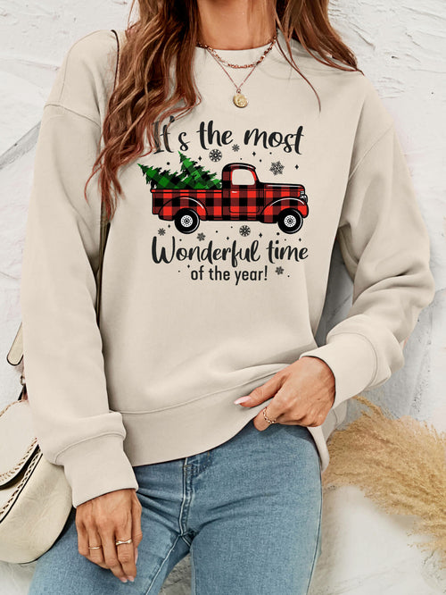 It's The Most Wonderful Time Graphic Crewneck Sweatshirt