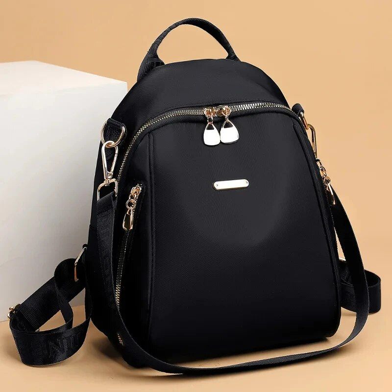 High-Capacity Waterproof Female Backpack - Stylish College and Travel Essential