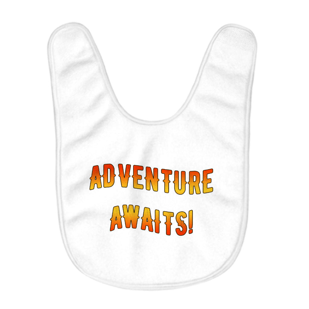 Adventure Awaits Baby Bibs - Best Design Baby Feeding Bibs - Cool Bibs for Eating