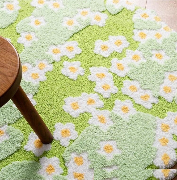 Luxurious Floral Tufted Rug