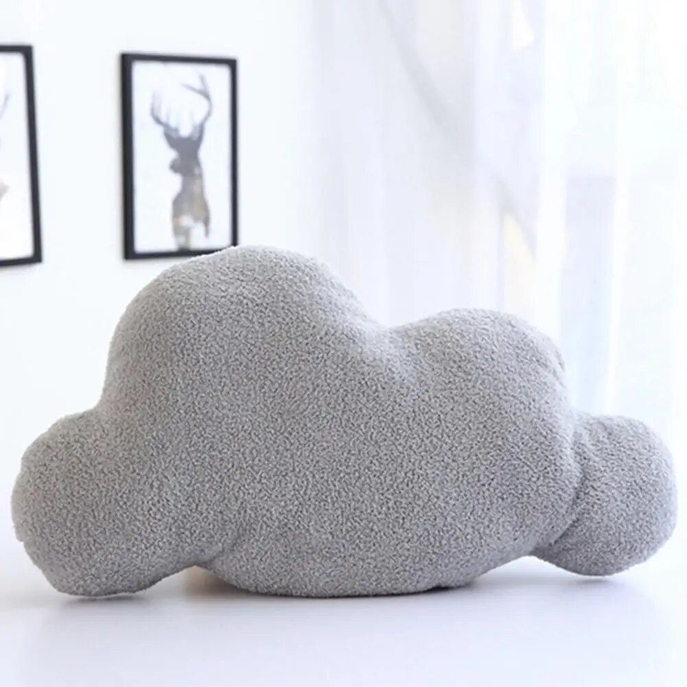 Cloud-Shaped Plush Throw Pillow