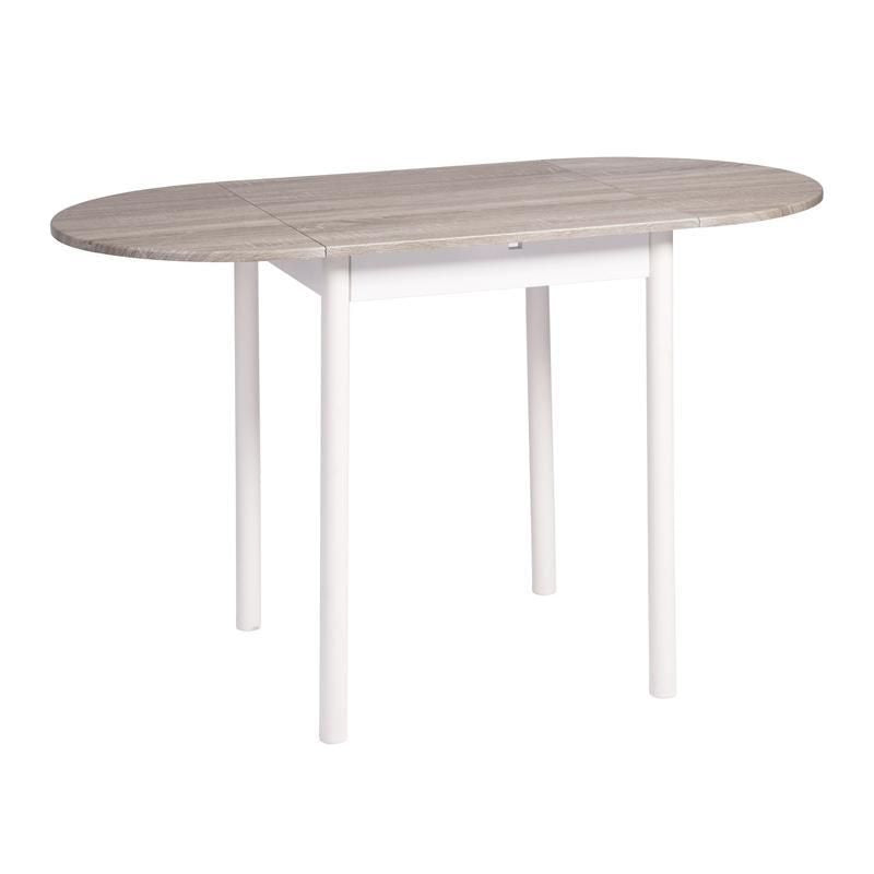 Chic Extendable Oval Drop Leaf Dining Table