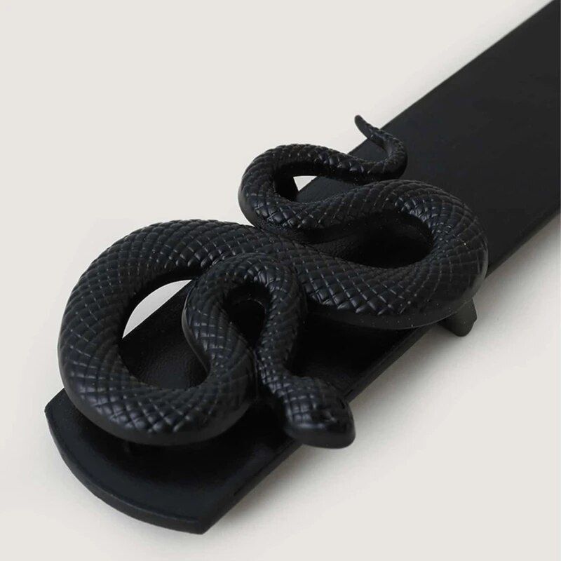 Elegant Snake Buckle Thin Waist Belt