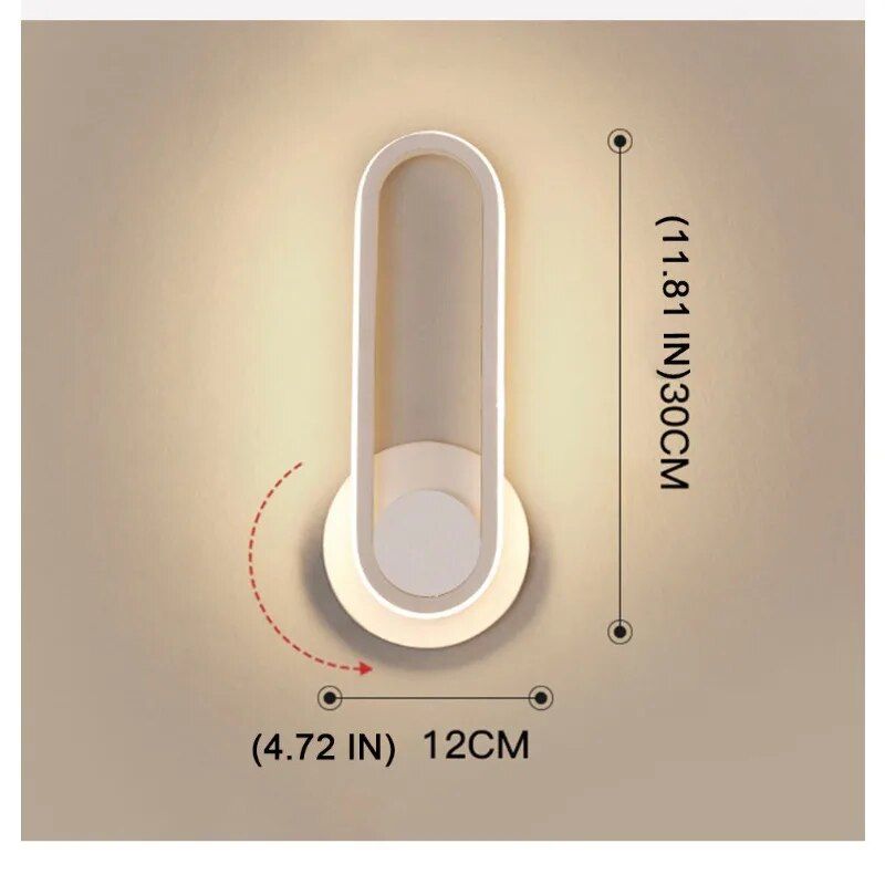 Modern 12W Adjustable Touch Wall Lamp