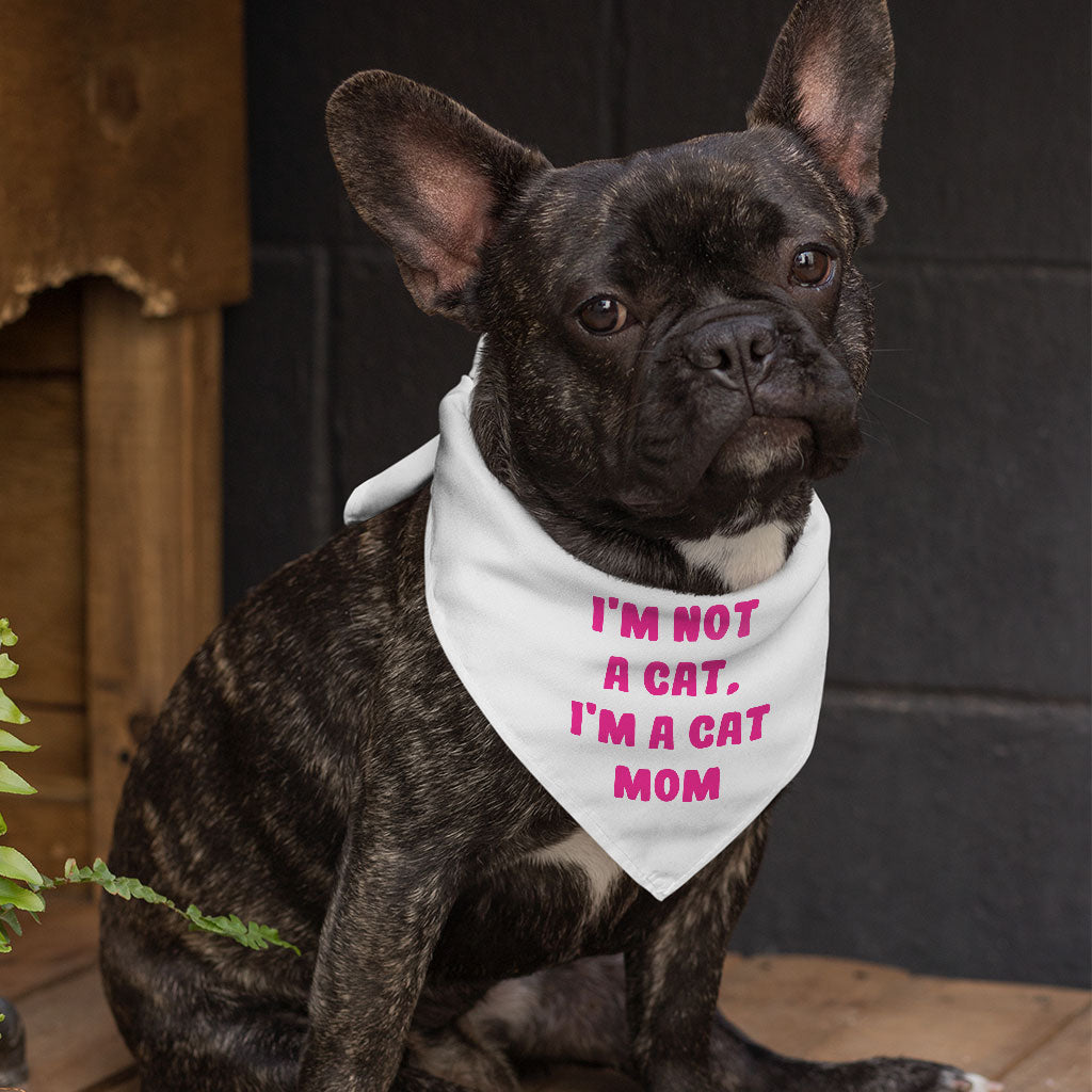 I'm Not a Cat Pet Bandana - Cute Dog Bandana - Printed Pet Scarf