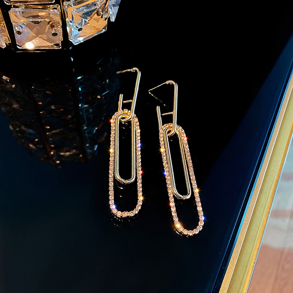 Oblong Shiny Earrings