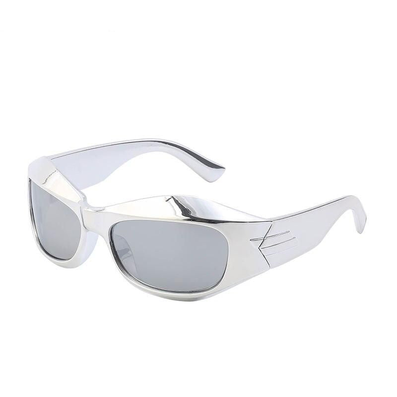 Retro-Futuristic Cyberpunk Sports Sunglasses