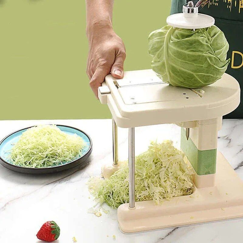 Cranked Manual Cabbage Shredder - Effortless Vegetable Cutting