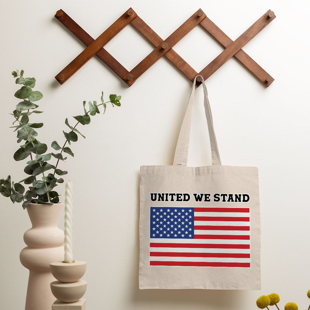 USA Flag Small Tote Bag - Patriotic Shopping Bag - Trendy Tote Bag