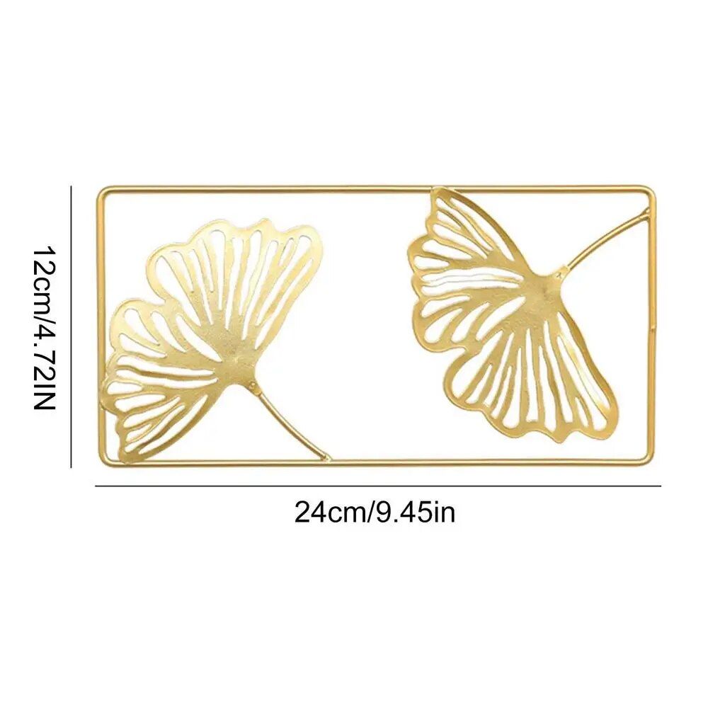 Gold Palm Leaf Metal Wall Art