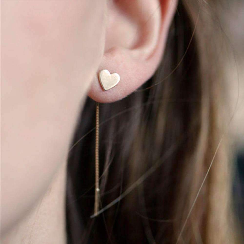 Heart Shapped Drop Earrings